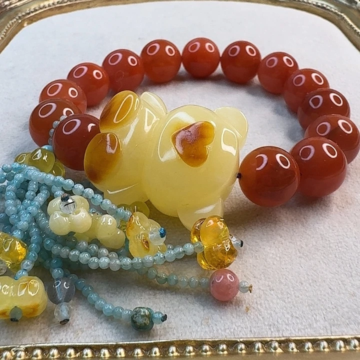 琥珀未镶嵌手链琥珀手串