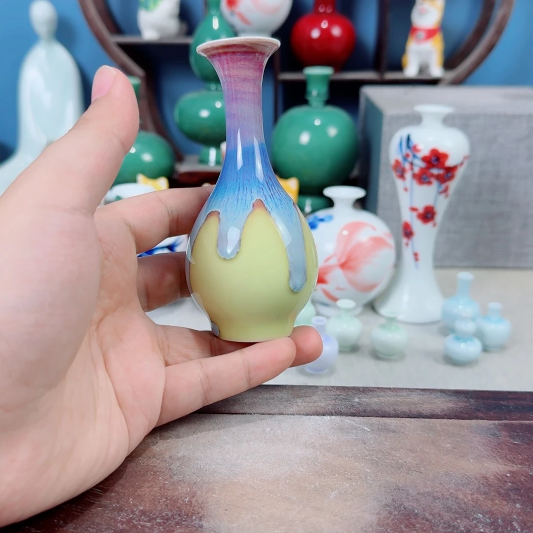 陶瓷手工小花器摆件