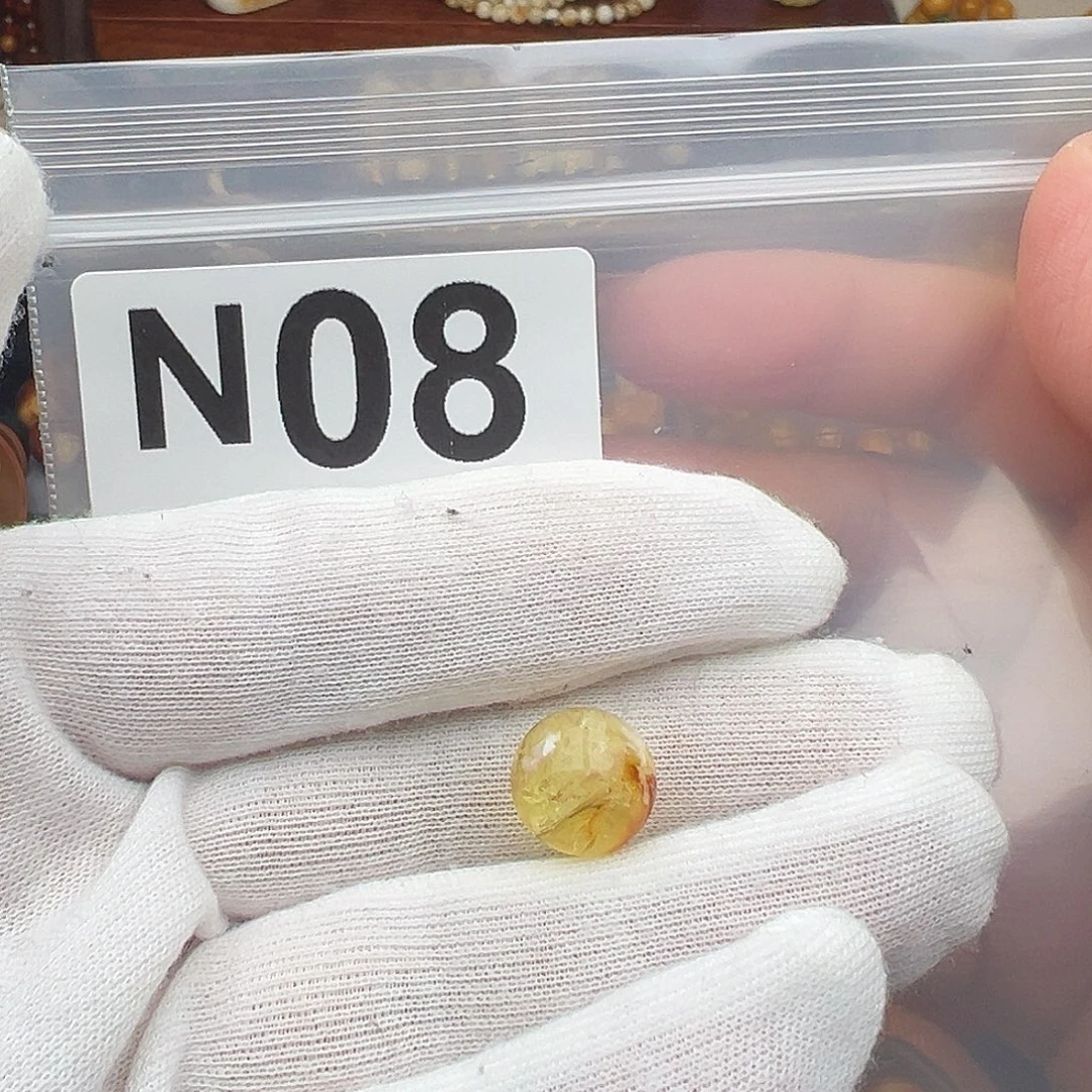 木***6琥珀未镶嵌裸石圆珠12