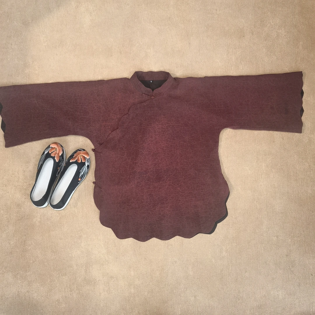 三一馆【沅烟2】万字纹传统莨纱龟裂纹莨纱波浪边小姐姐服