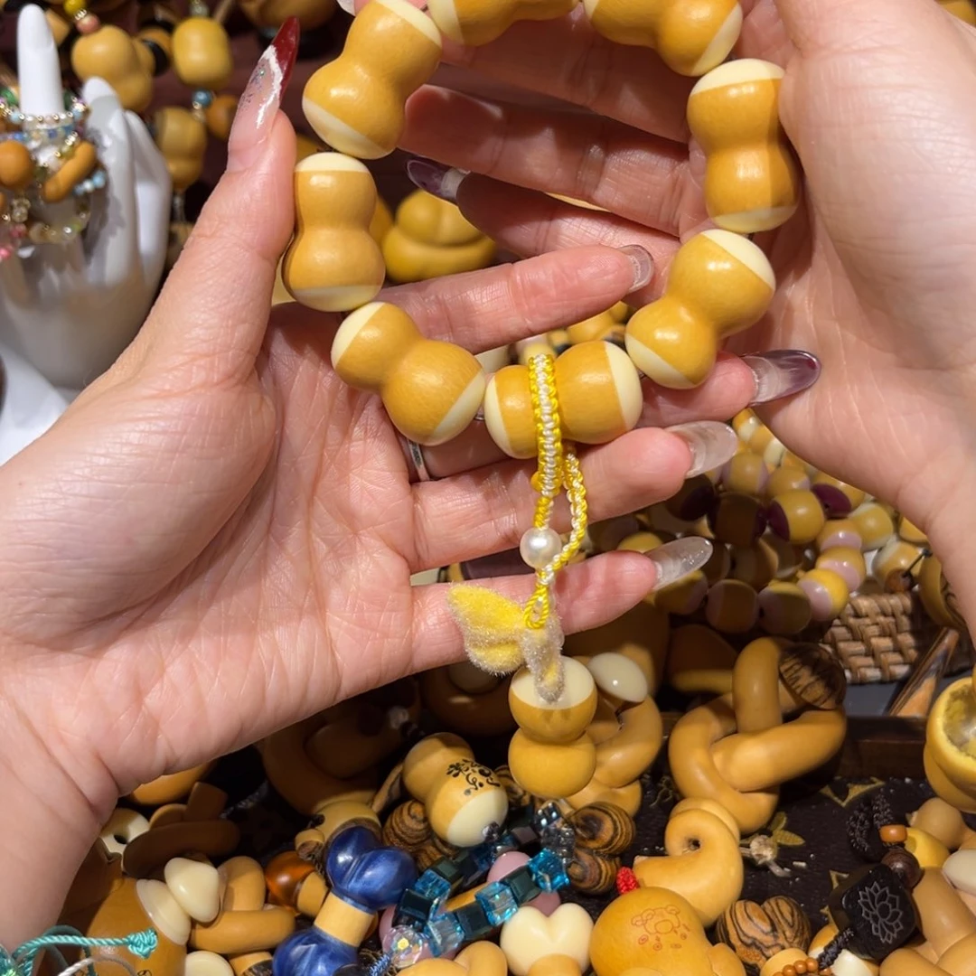 那*谁骨料镶口小骨头手串加吊坠