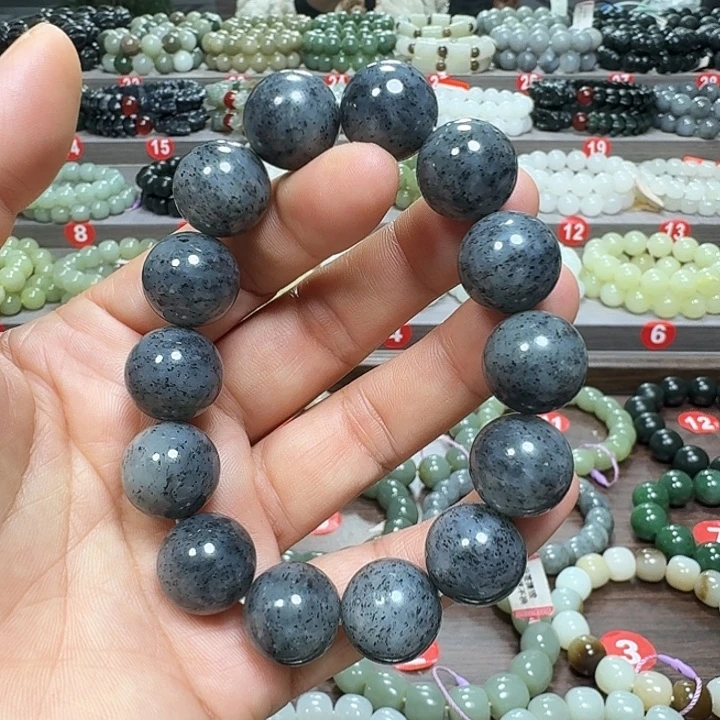 未镶嵌手链和田玉新疆青花卡16