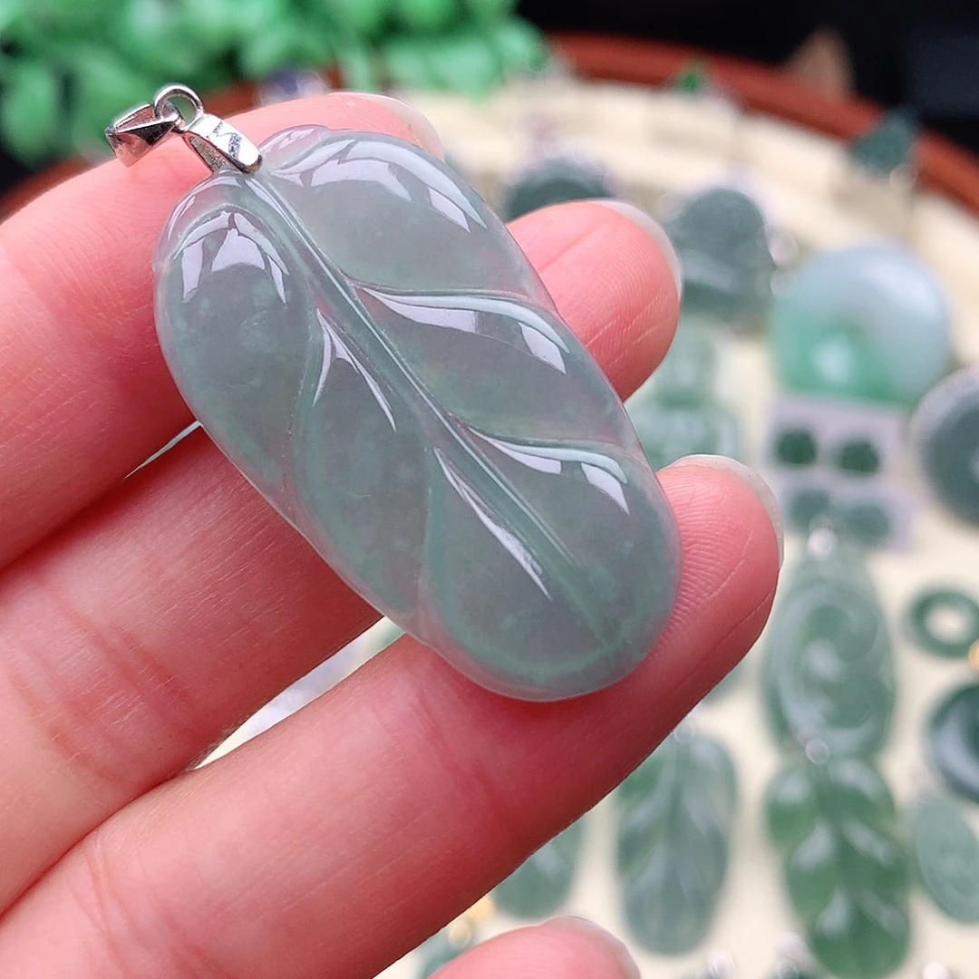 翡翠银S925镶嵌颈饰吊坠