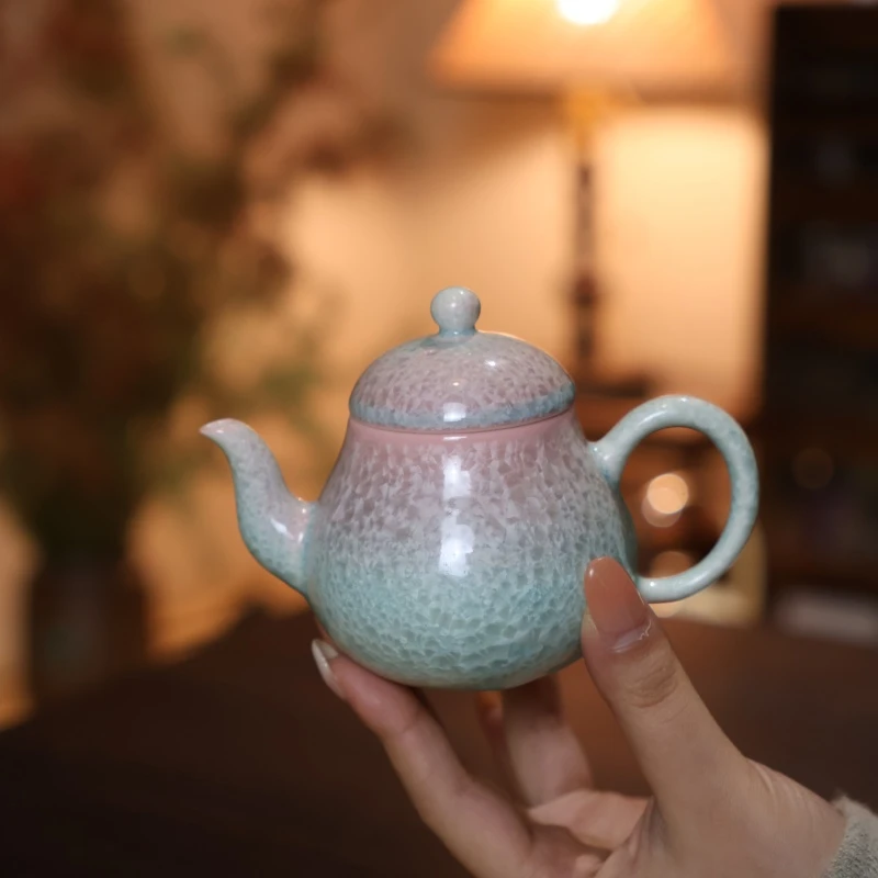 （阿萌茶事）窑变结晶釉渐变青-思婷壶