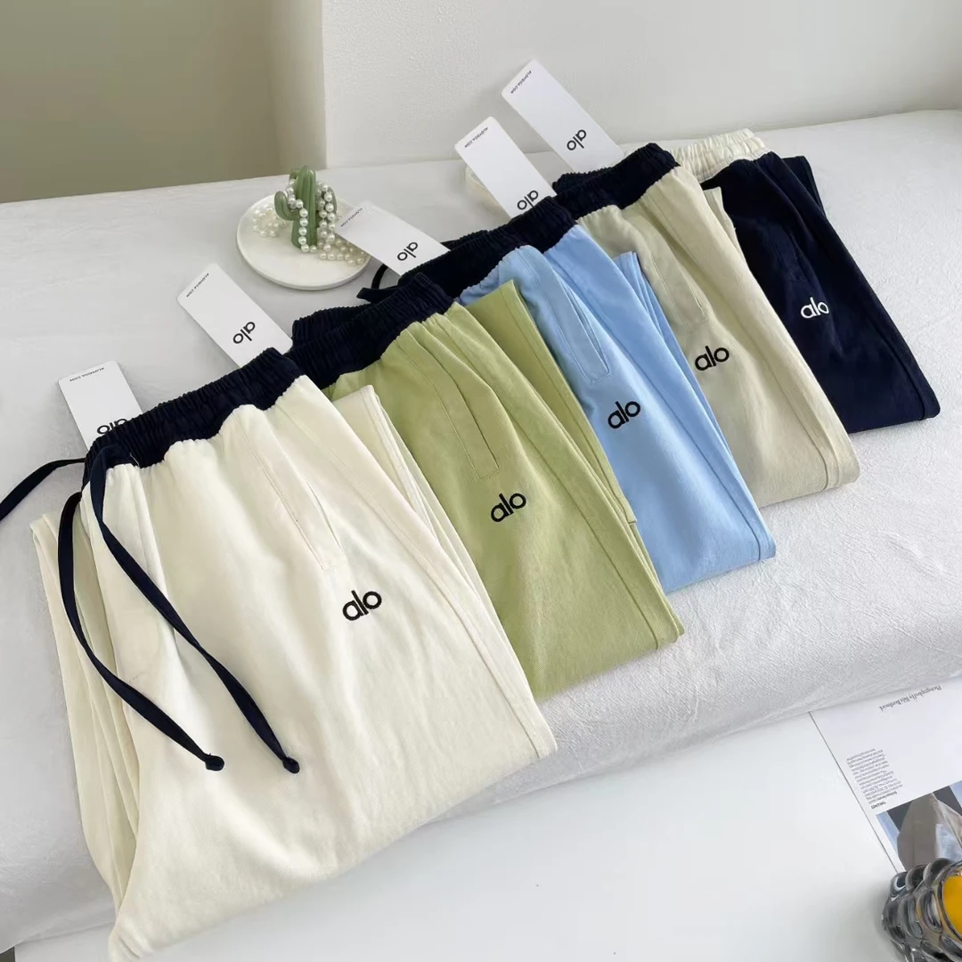 【大土俊】2025夏季新款刺绣撞色捏褶直筒裤高级感 8251135