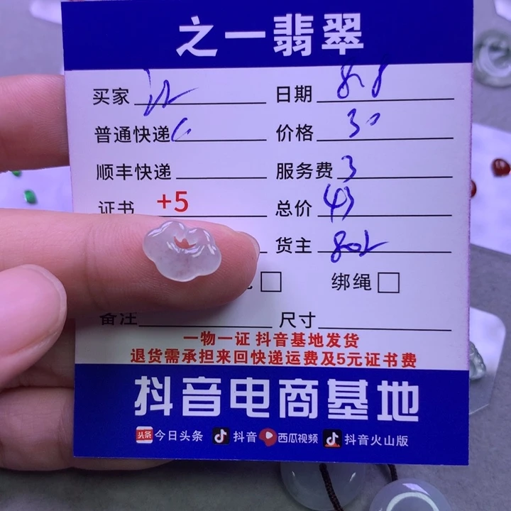 翡翠未镶嵌颈饰江*
