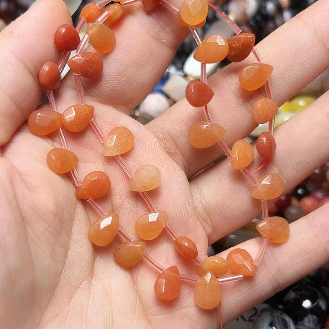 玛瑙/玉髓合金珠宝半成品K237. 红东陵一条