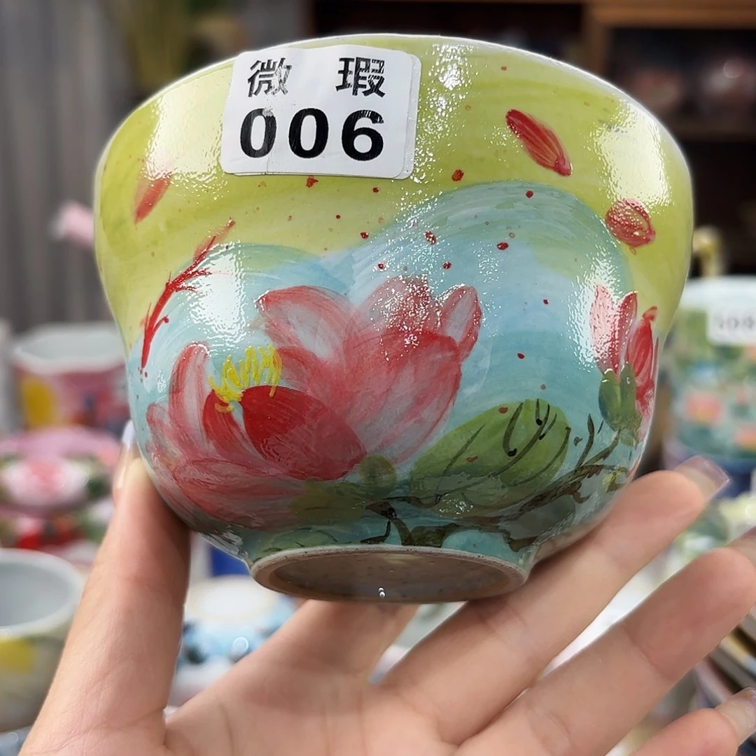 瓷片景德镇手绘高温釉下彩陶瓷茶具