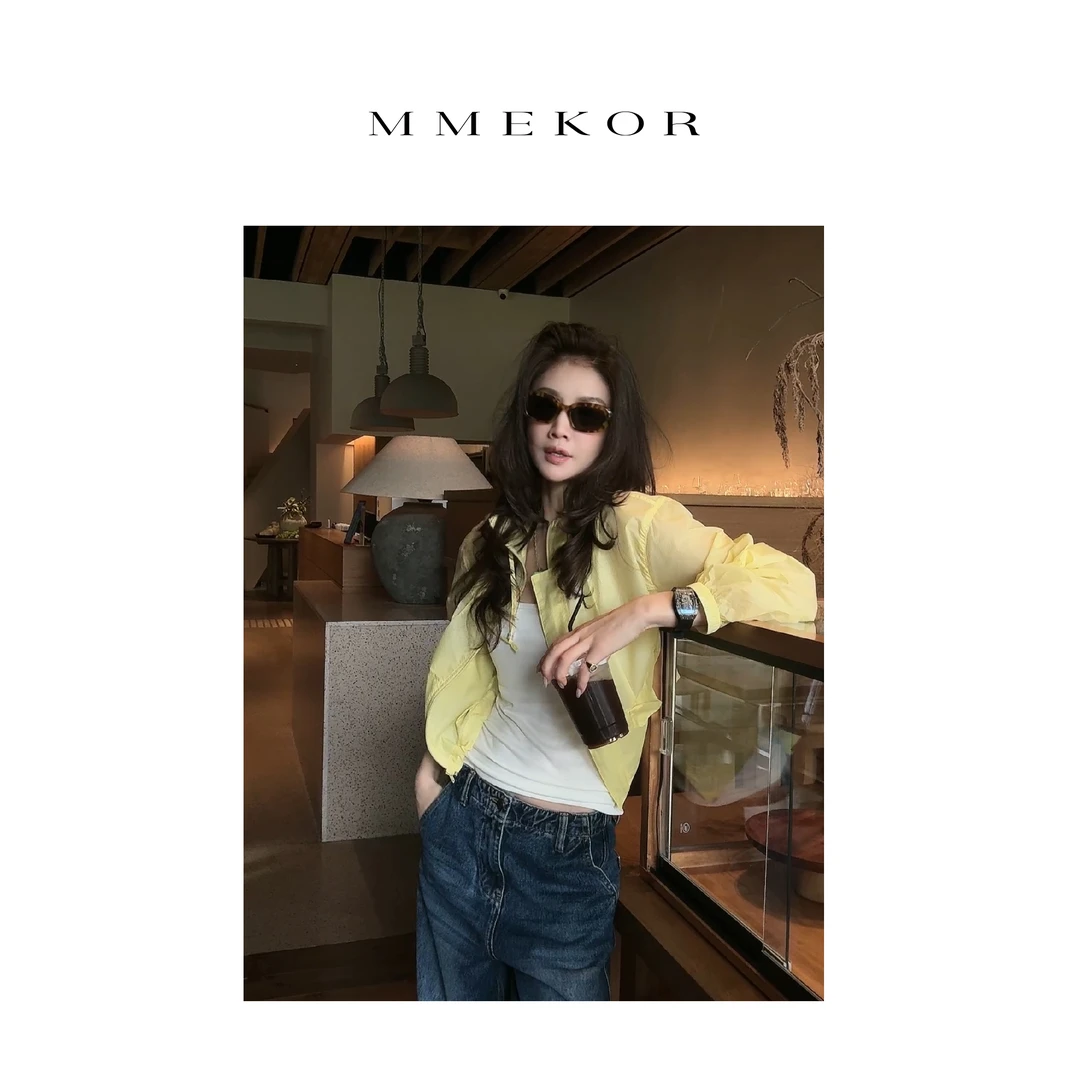 MMEKOR“柠檬冰纱”外套 2025新款摩登街头时髦百搭上衣 30033