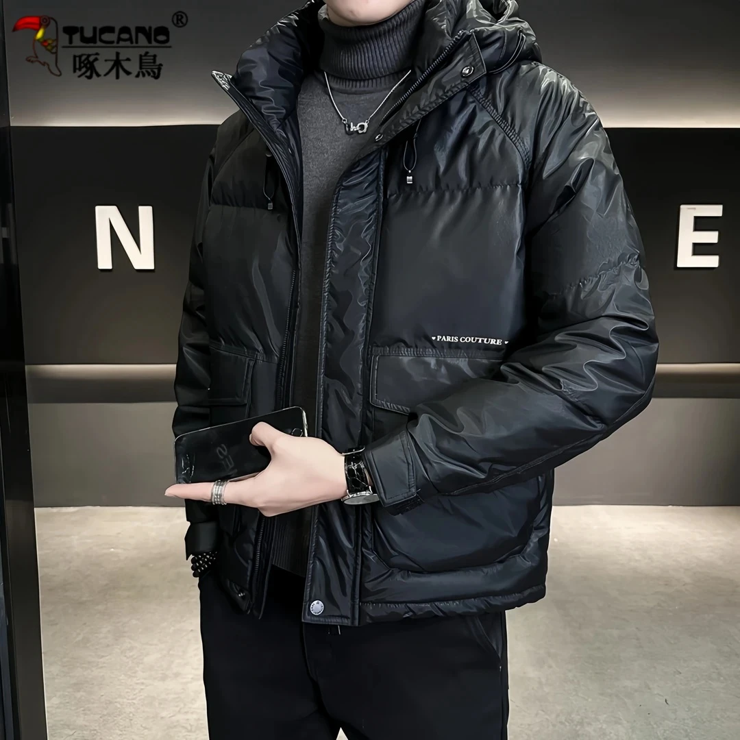 TUCANO/啄木鳥2025年御寒保暖夹克连帽服冬季男士时尚休闲外套男