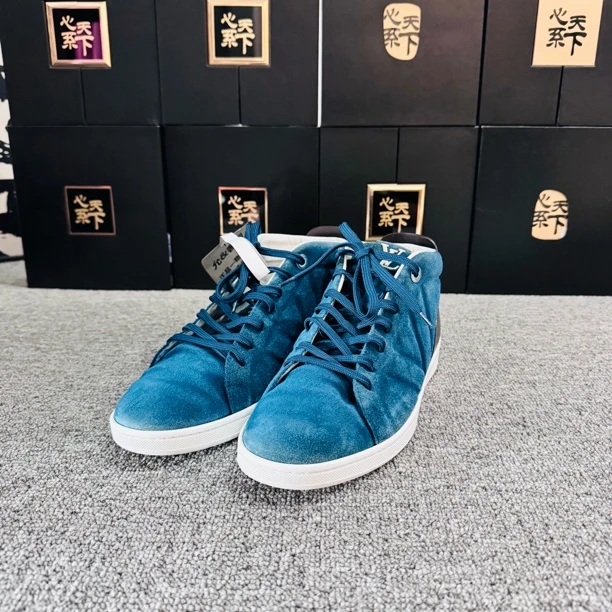 95新 LouisVuitton/路易威登 男女同款麂皮高帮板鞋40码ysc1110