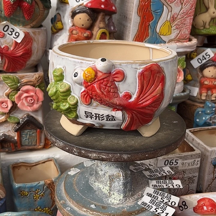 粗陶材质多肉花盆