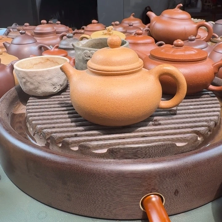 紫砂茶壶葵黄段无添加220容天