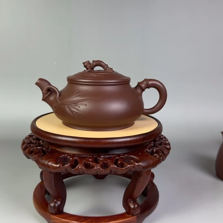 幸***人茶壶底槽青雅竹壶300 cc左右