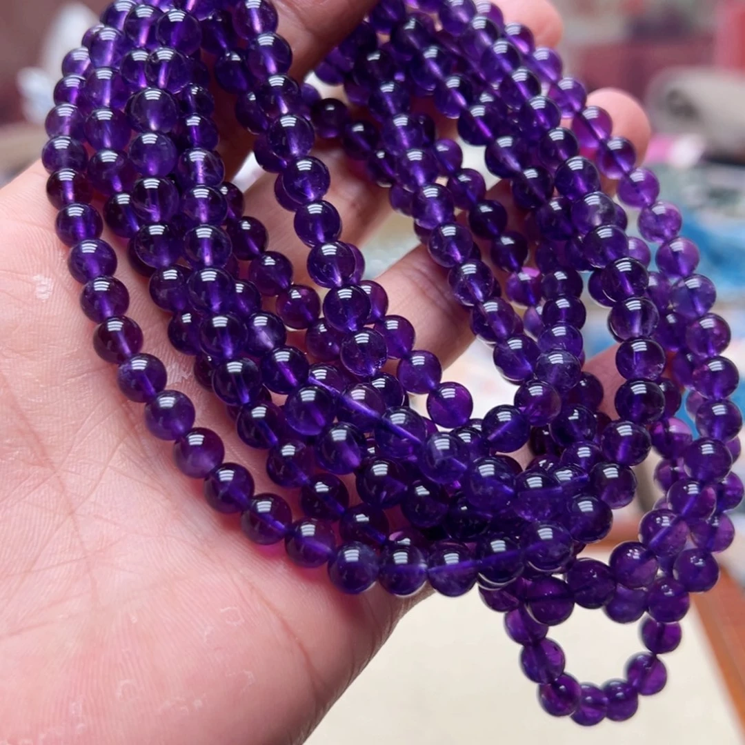 未镶嵌手链水晶紫水多圈