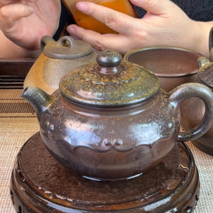 茶壶紫砂底槽清柴烧280cc