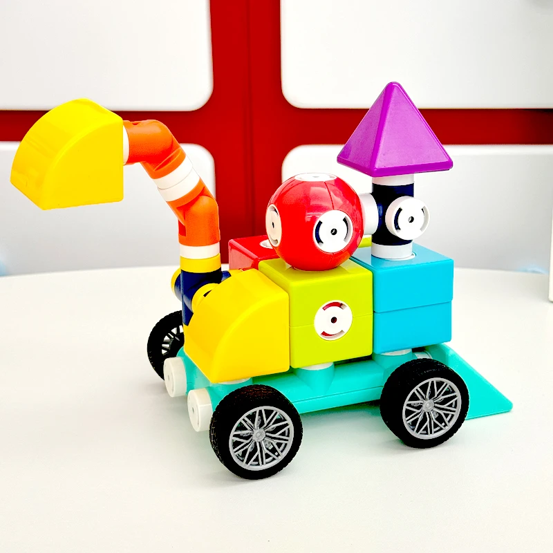 儿童立体百变磁力积木玩具3D立体建构造型创意益智早教拼装款玩具