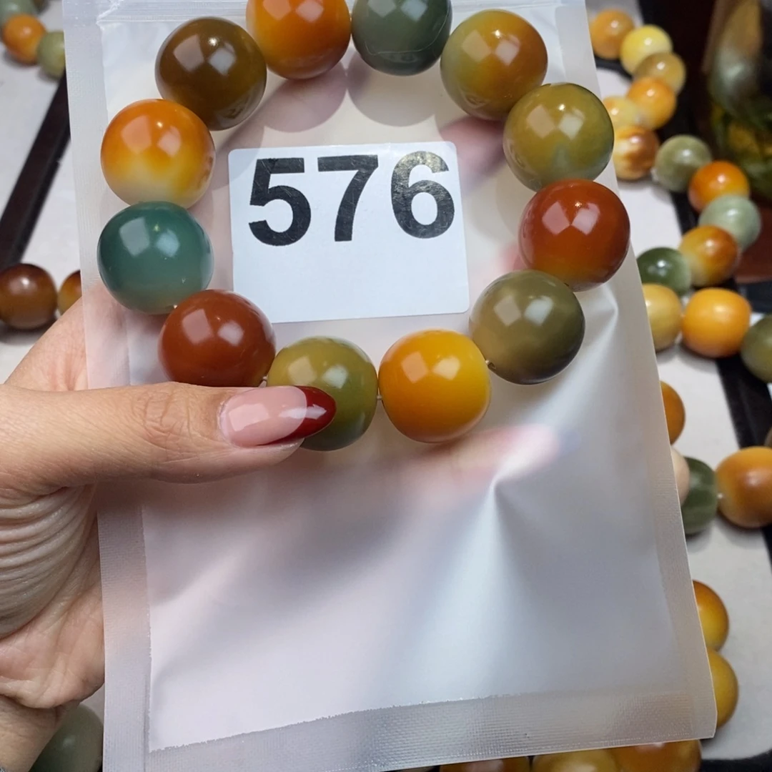 白玉菩提手串迟**年576高货干磨