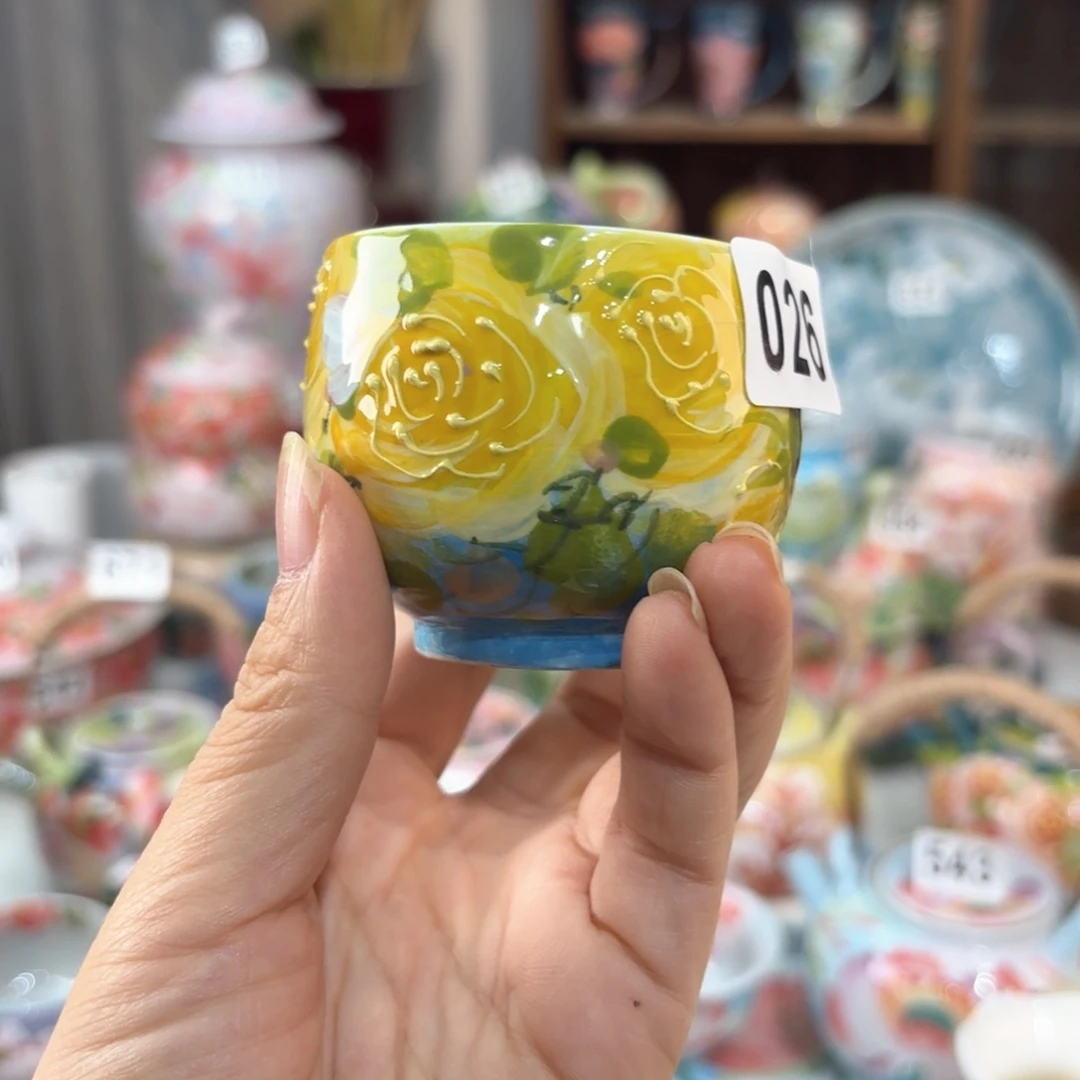 景德镇手绘高温釉下彩陶瓷茶具