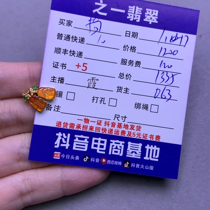 翡翠颈饰18K金镶嵌杨***g