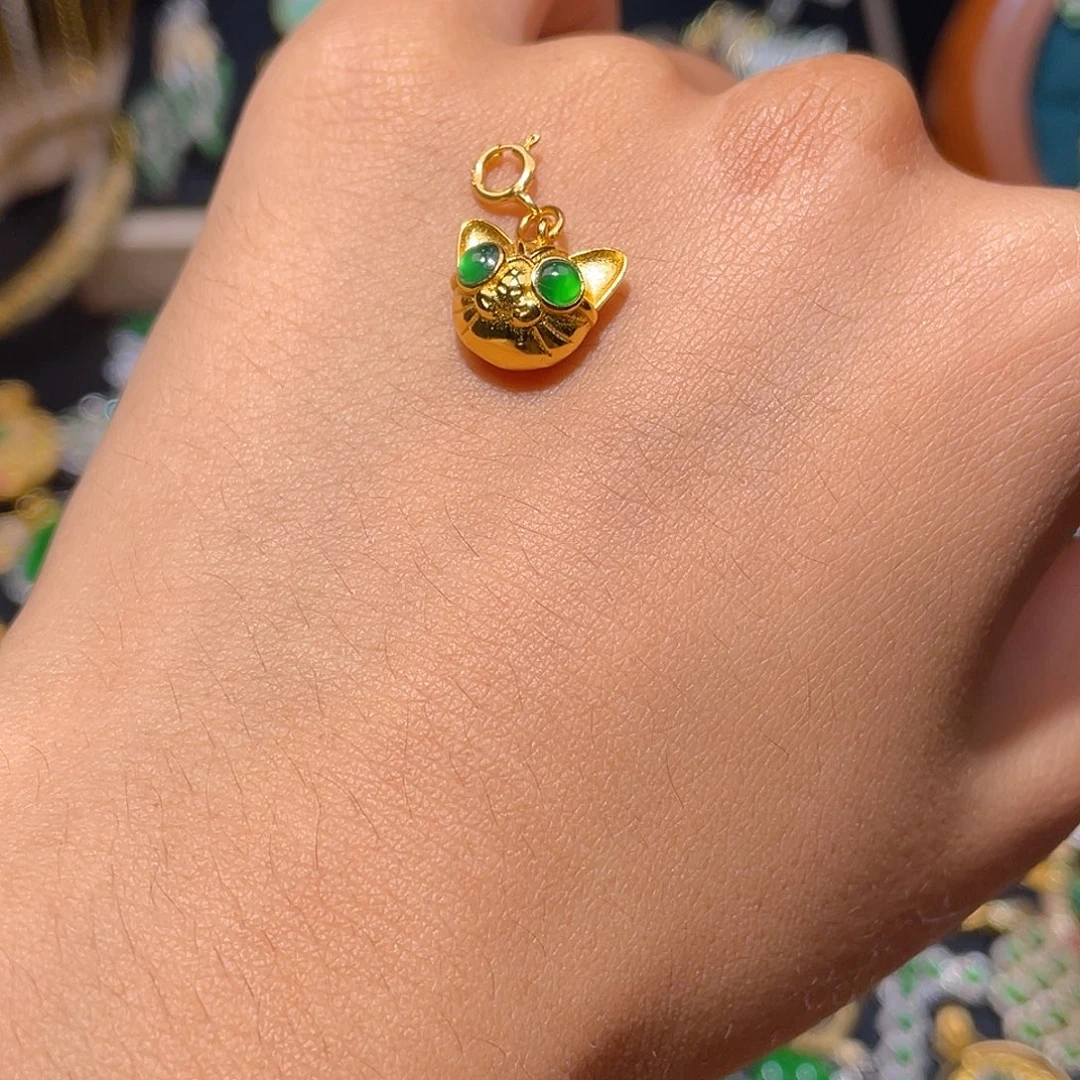 颈饰银S925镶嵌翡翠