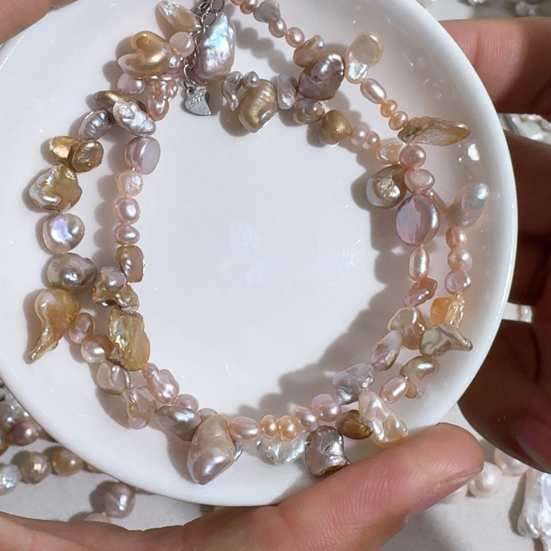 颈饰淡水珍珠银S925镶嵌