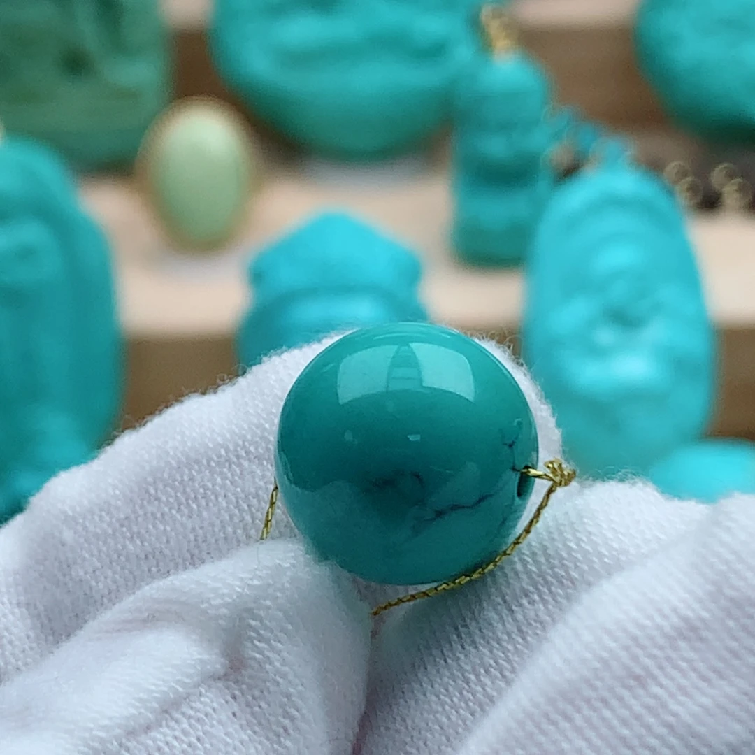 绿松石未镶嵌圆珠