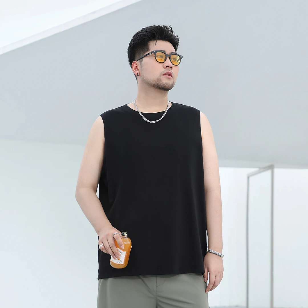【运动背心】森老板大码男装夏季宽松运动透气无袖T恤