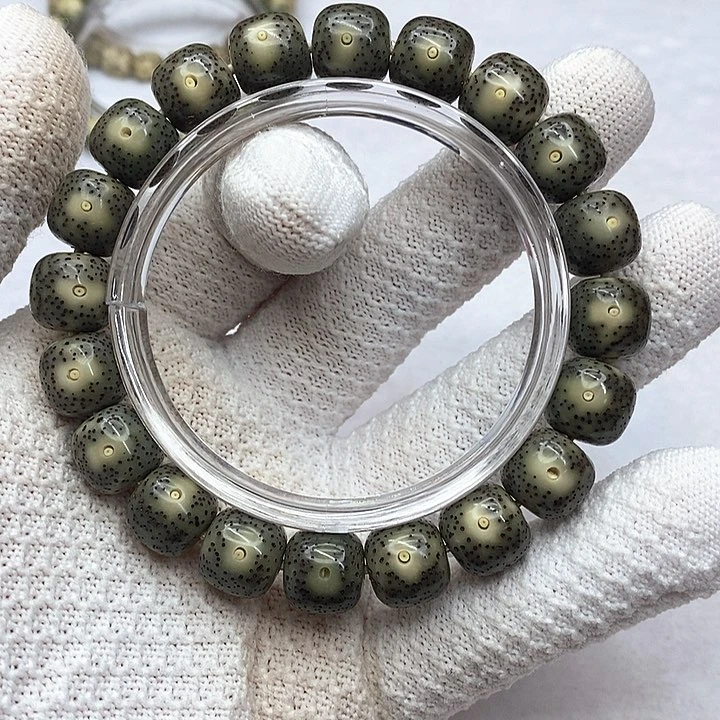 手串星月菩提11.7mm绿背大眼睛A2