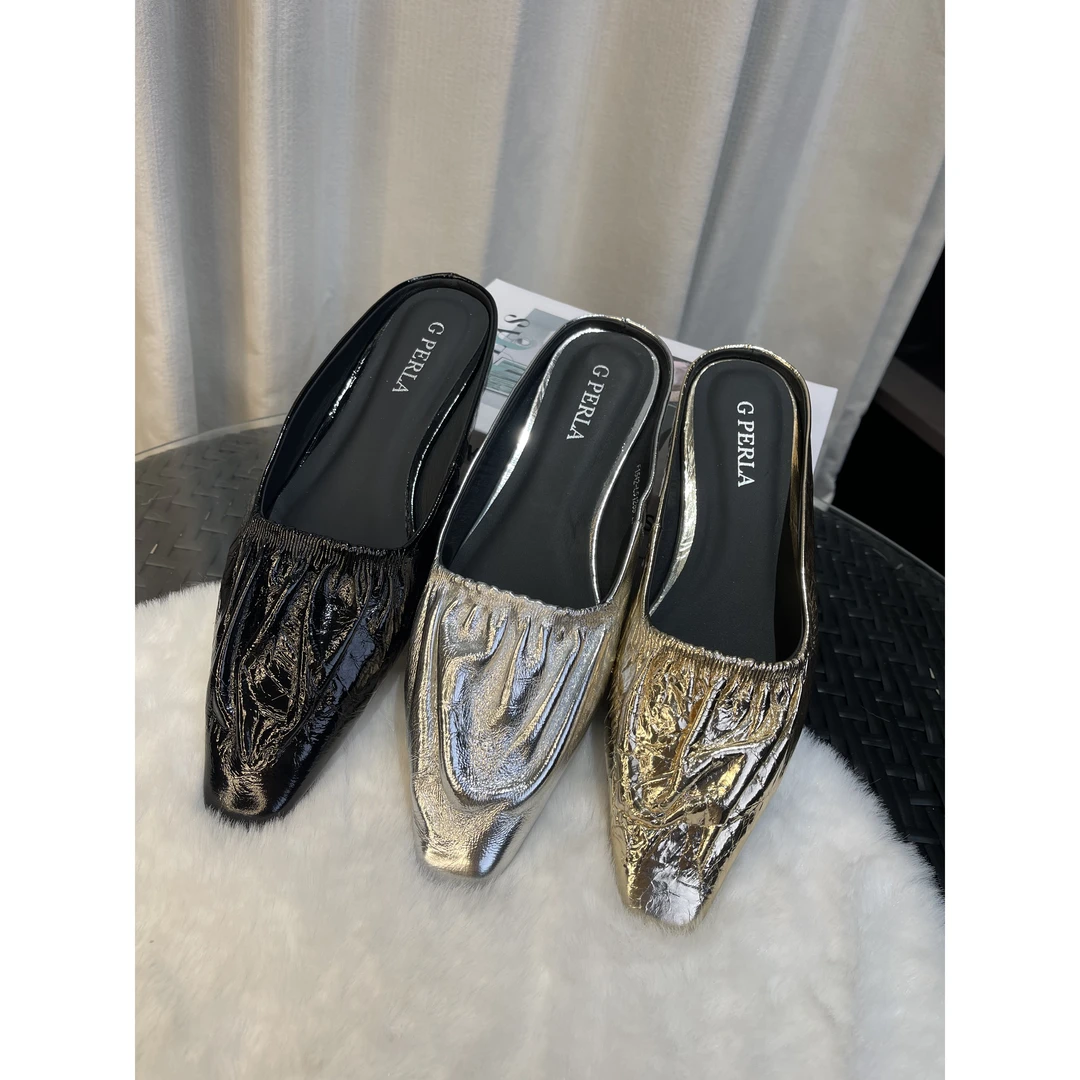 F1542-L51289牛皮1厘米气质浅口女鞋优雅时尚舒适透气百搭凉鞋