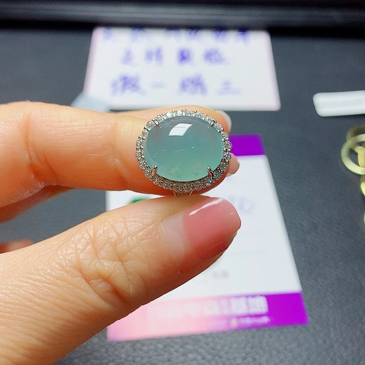 银S925镶嵌戒指翡翠