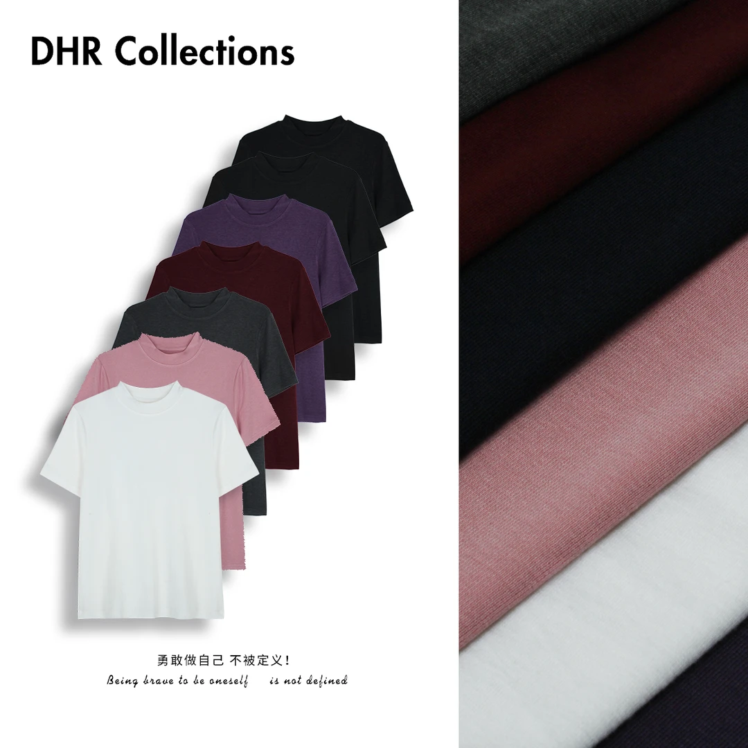 DHR COLLECTTIONS豆豆【】春季2025新款纯色短袖t休闲女-D2801