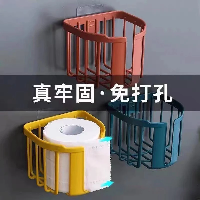 纸巾盒卫生纸置物架免打孔卫生间厕纸架卷纸盒收纳架壁挂式抽纸盒