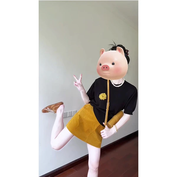 2025韩系超火黑色刺绣短袖上衣新款女气质半身裙两件套装