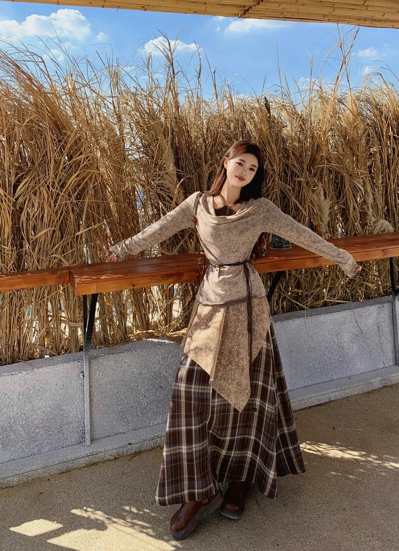 【按对应编码下单】秋冬季新款先生连衣裙温柔风性感设计中长裙法式