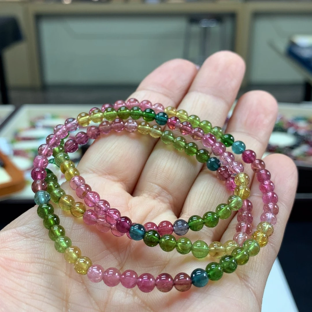 碧玺手链未镶嵌4.5毫米左右