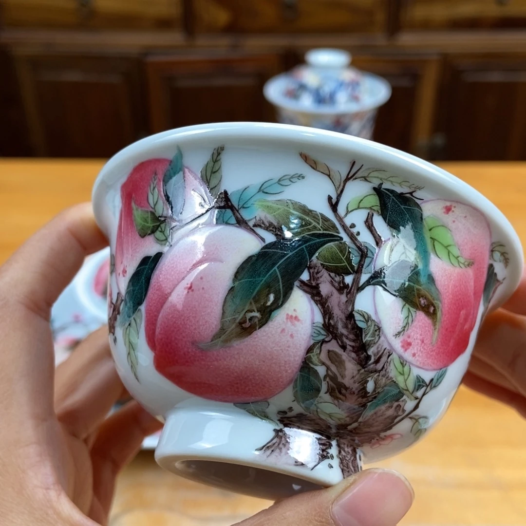 手绘现代茶具非古董