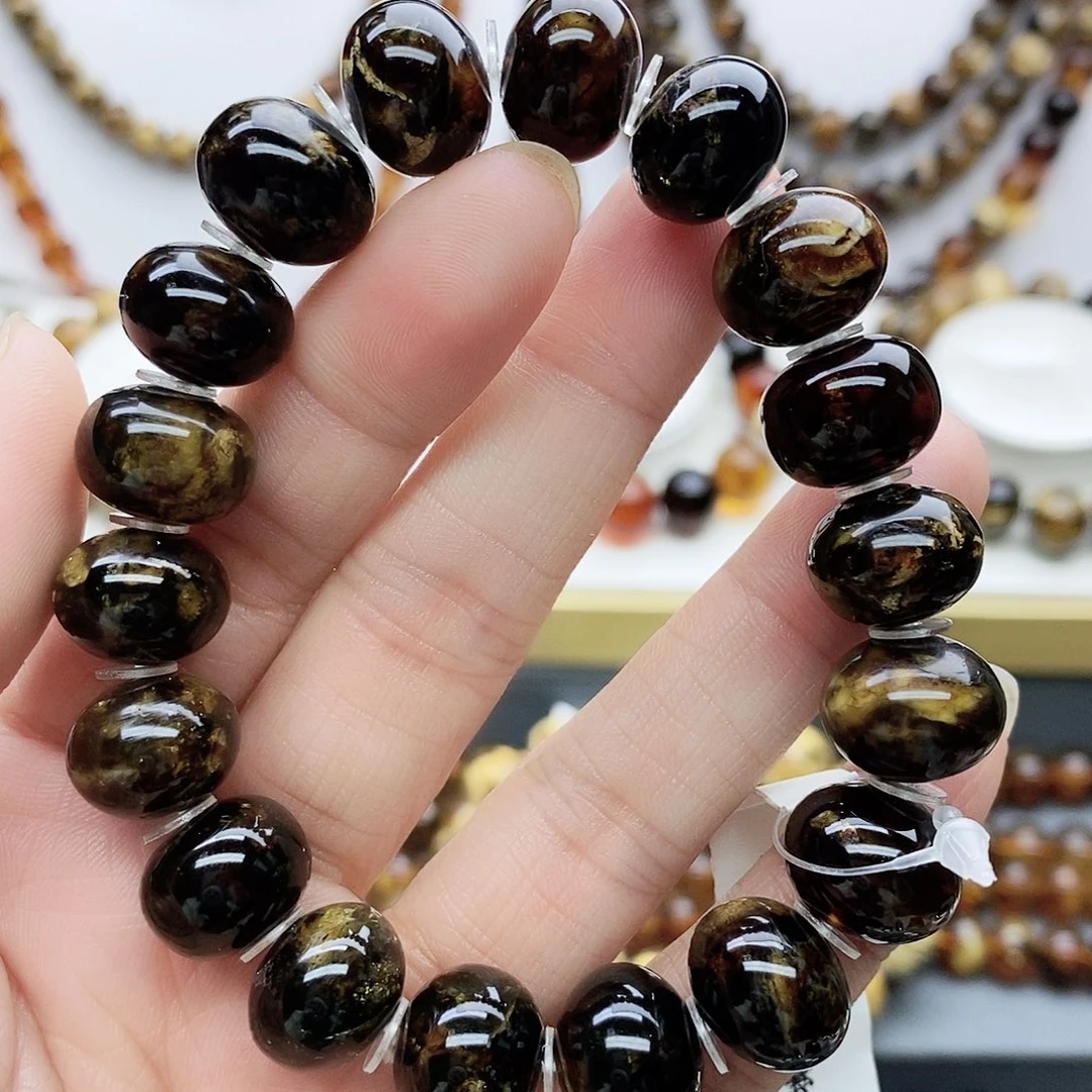 琥珀手链未镶嵌M*琥珀13