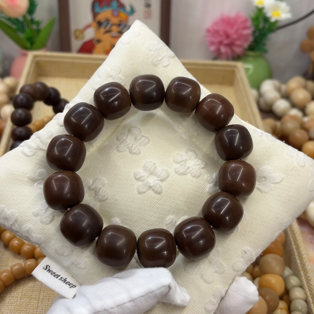 菩提根/象牙果吊坠20干磨落地果糖油桶默认瑕单圈