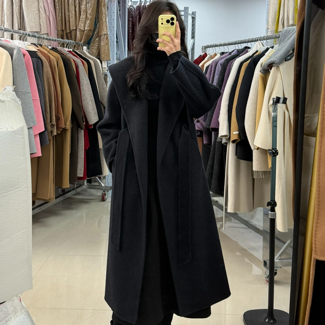 【%山羊绒大衣】509-2025新款秋冬双面羊绒大衣外套长款
