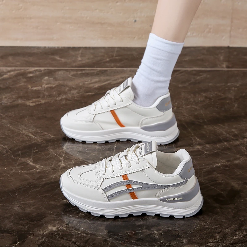 时尚秋冬季新款女鞋厚底2024韩版板鞋增高小白鞋休闲小众休闲鞋