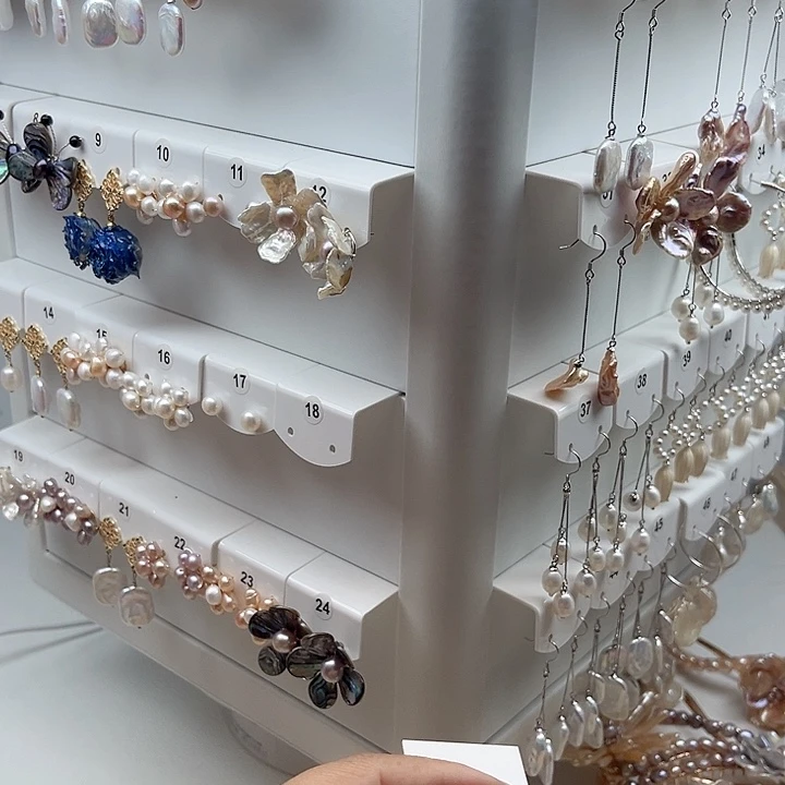 银S925镶嵌淡水珍珠耳饰