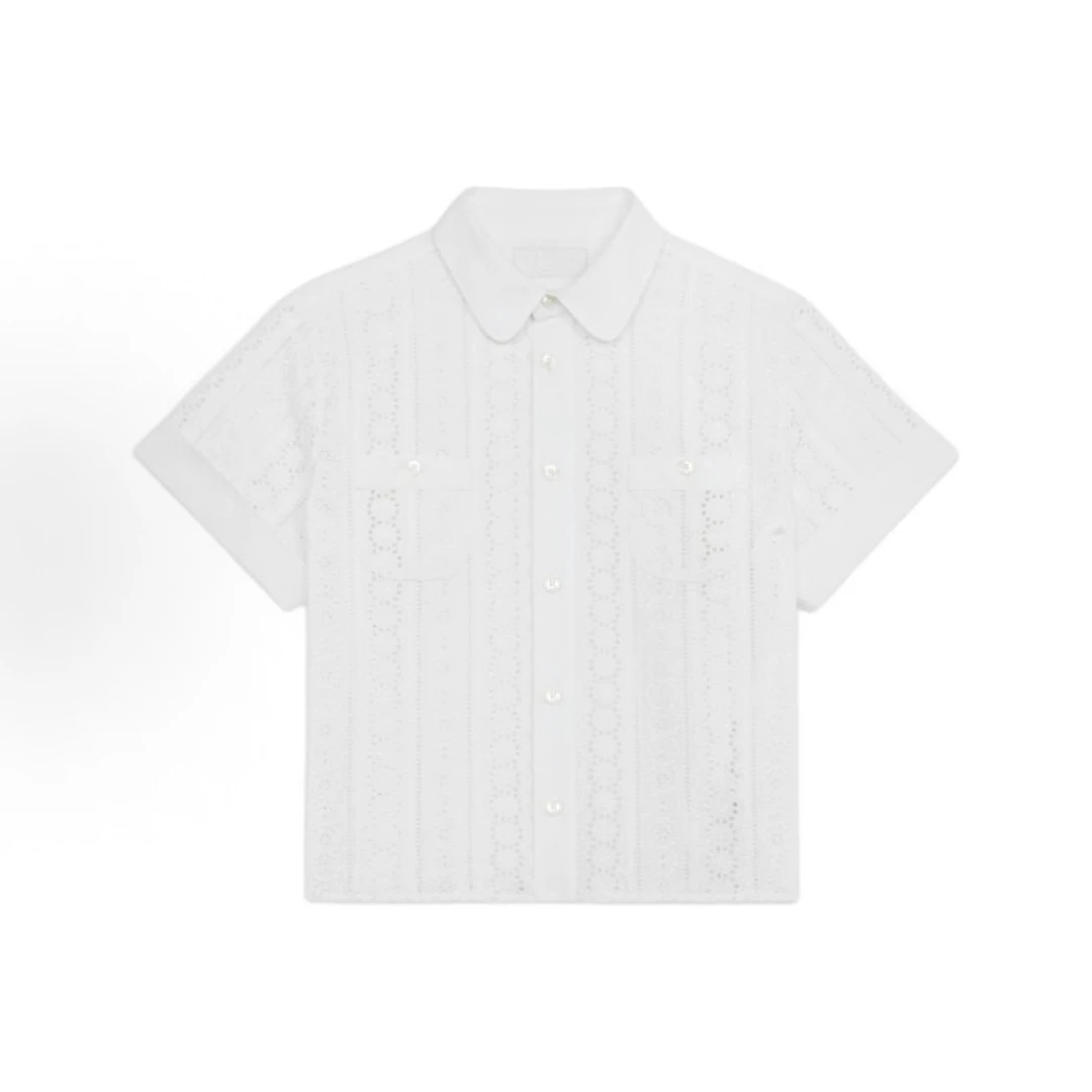 F038~塞班~白色短袖衬衣