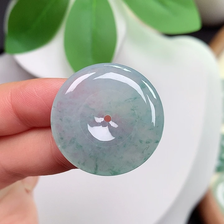 颈饰未镶嵌翡翠平安扣 27.5x4.8mm