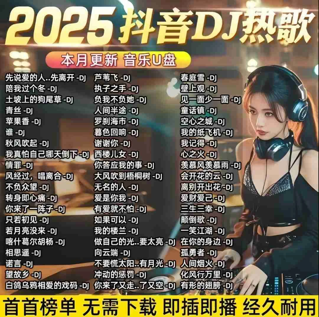 超嗨DJ舞曲车载u盘重低音炸街DJ无损音质硬曲工体酒吧音乐优盘