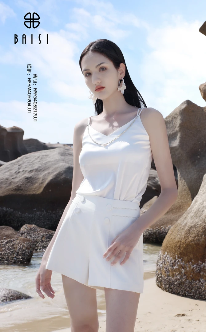 百丝/BAISI商场同步AAFG405217A0设计感吊带背心