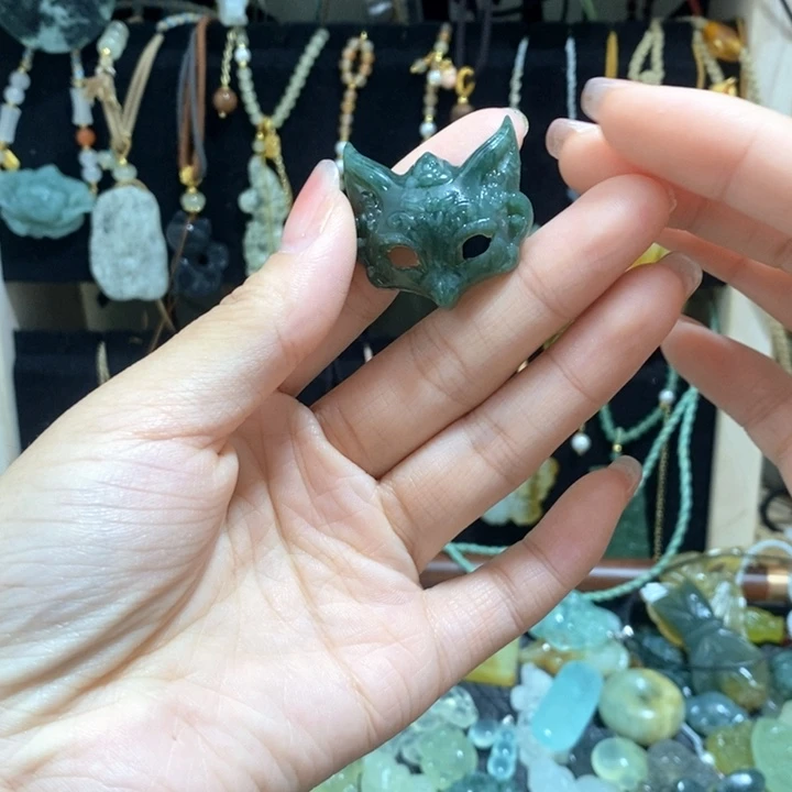 蛇纹石玉合金颈饰