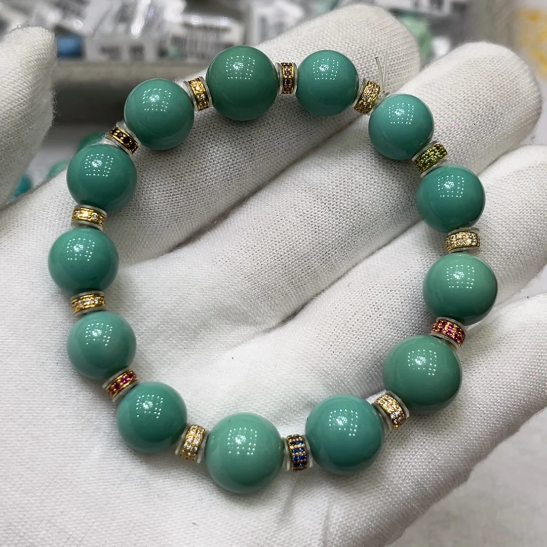 绿松石18K金镶嵌颈饰