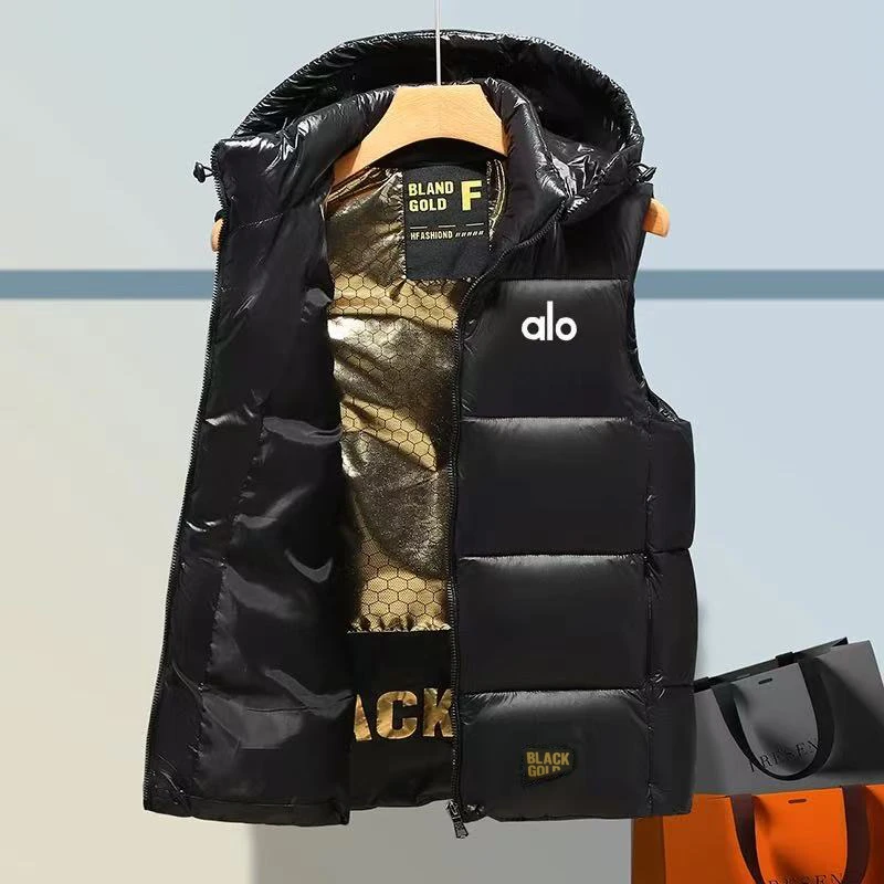 2025新款黑金马甲男冬季韩版潮牌情侣马夹外穿加厚保暖坎肩