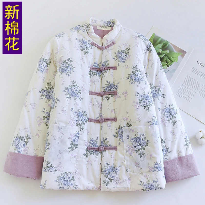 手工纯棉花棉服加厚款棉花衣服外套棉衣棉袄中国风保暖防寒棉花服